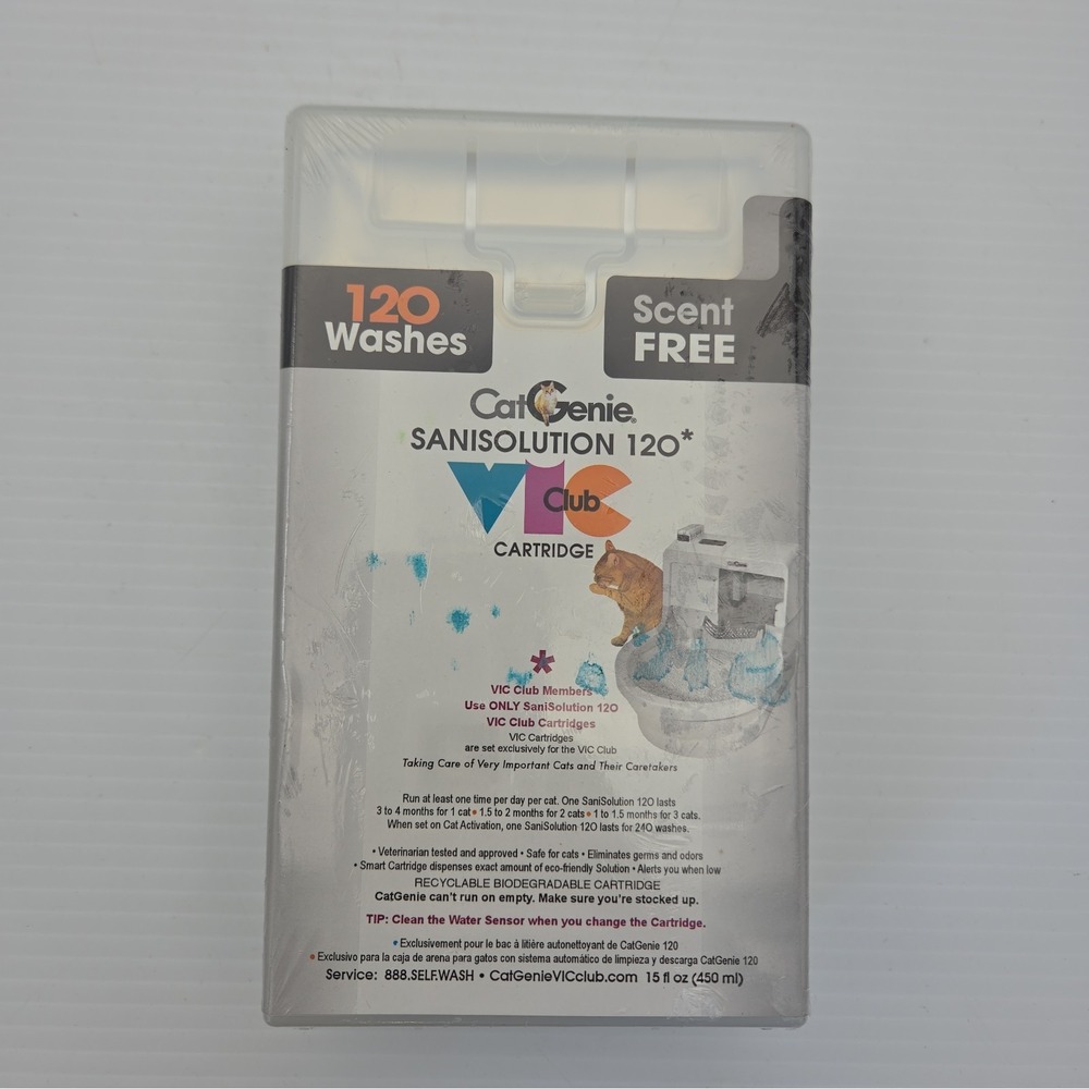 Catgenie 120 Washes Scent-Free SaniSolution Cartridge